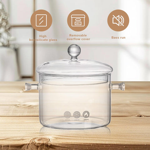 GFZYHEBEI versatile glass pot for soups and stews with clear visibility