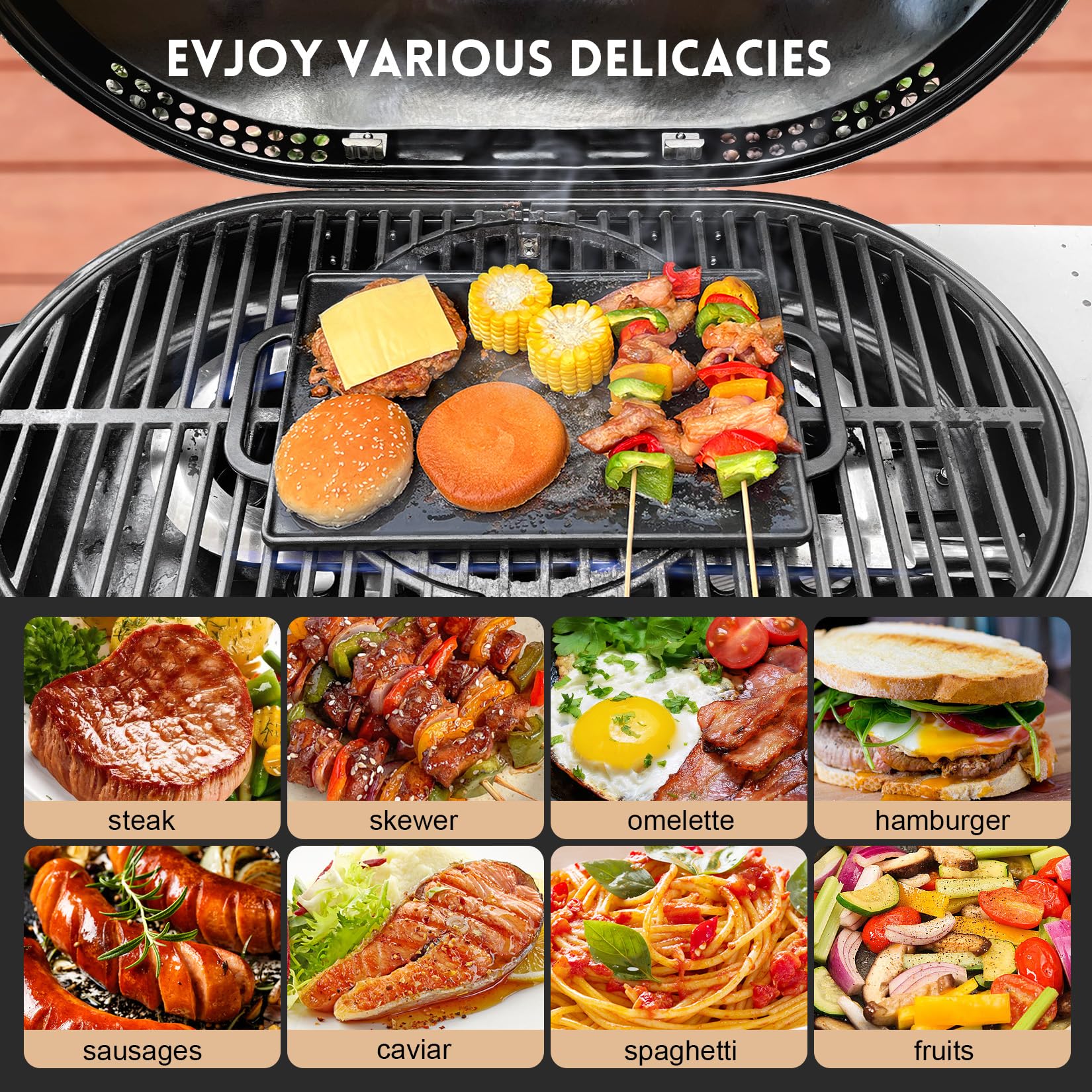 GGC cast iron griddle easy to clean with warm water and sponge.