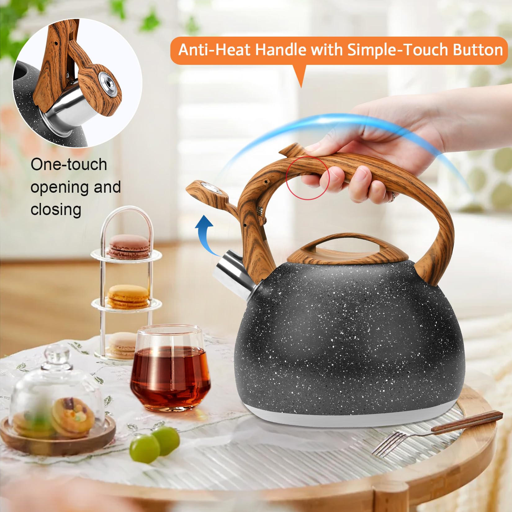 GGC induction-compatible stainless steel works on all stove types for versatility.