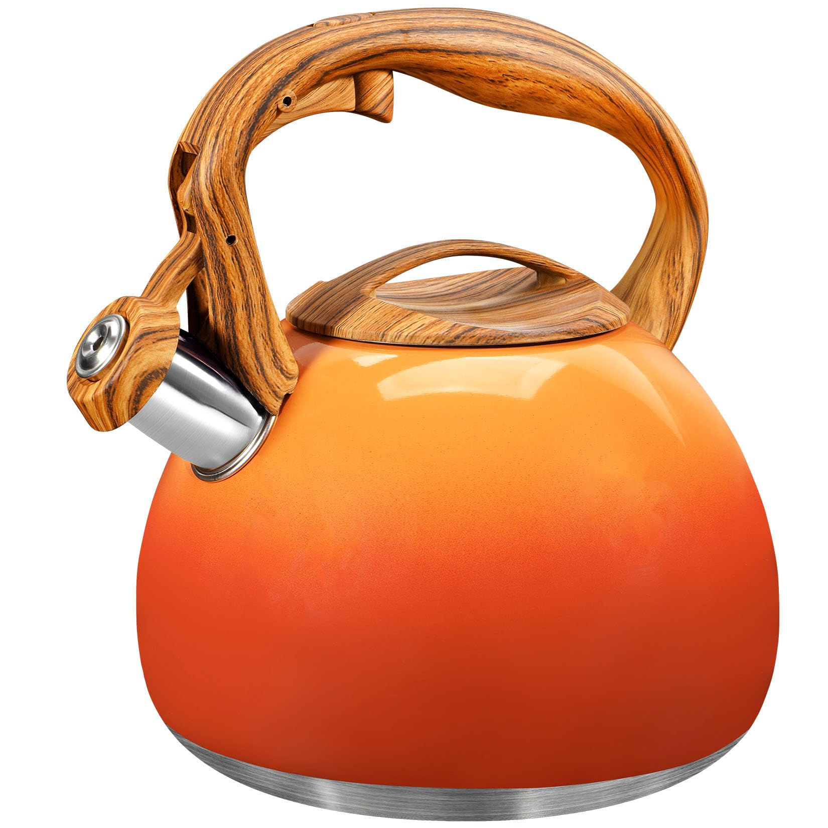 GGC tea kettle with sunset design heats water efficiently on the stove