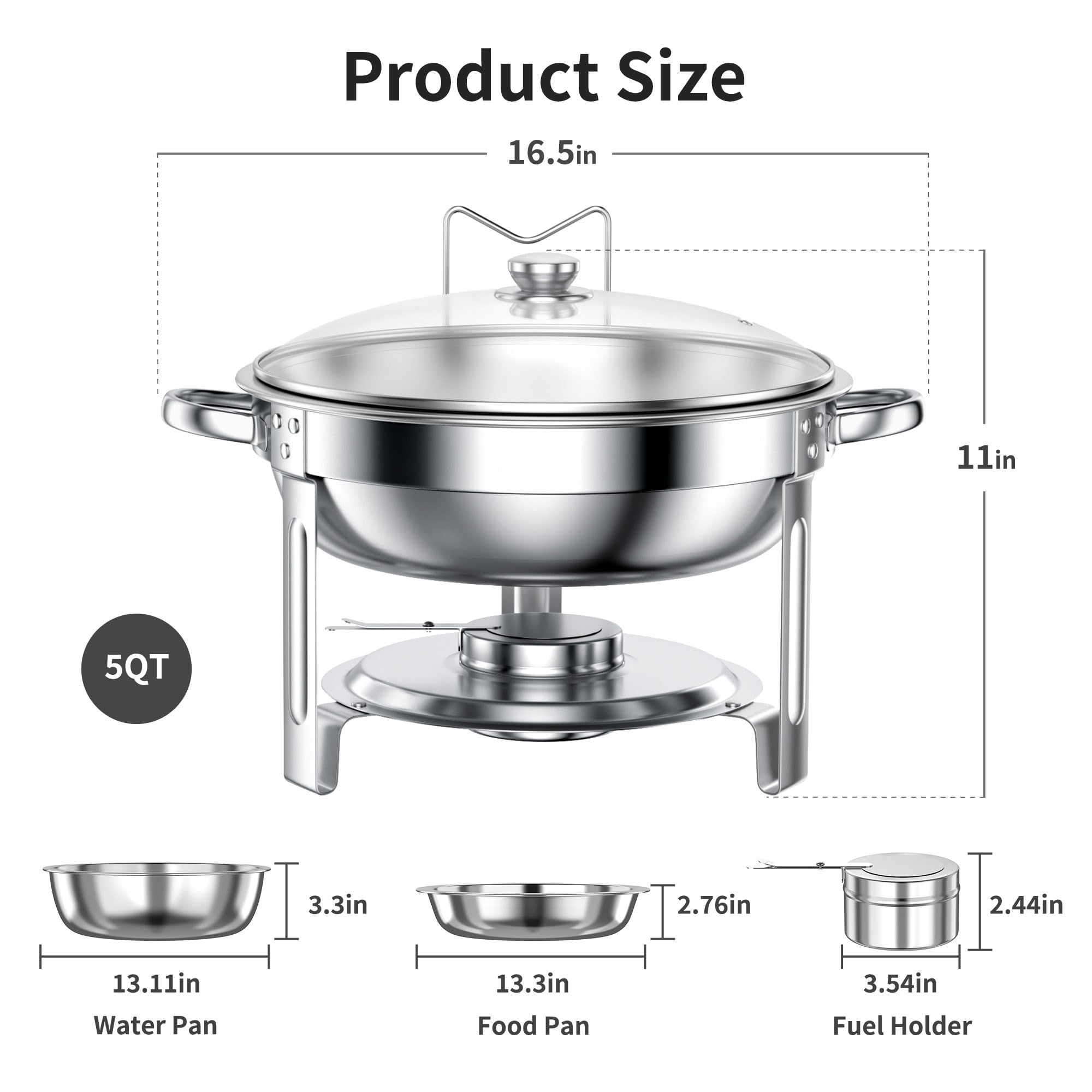 GGIU 5-quart capacity for large portions and smooth event service