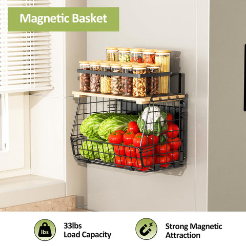 GGIU magnetic shelf with large capacity for produce and snacks