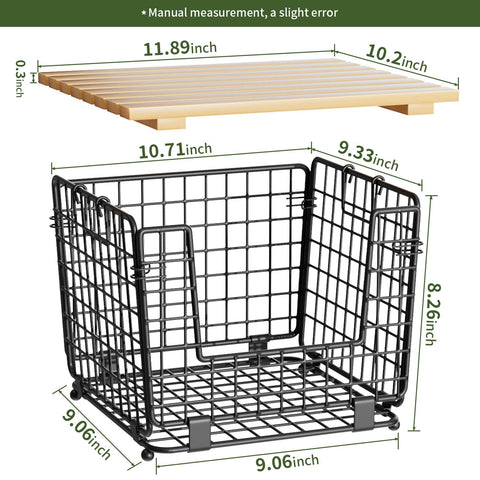 GGIU storage basket with non-slip feet stays stable.