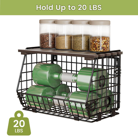 GGIU top wire compartment stores small items like spice jars neatly