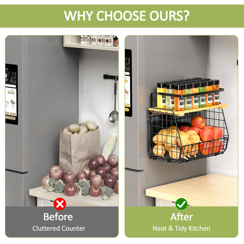 GGIU wood lid magnetic shelf—adds warm style while keeping items accessible.