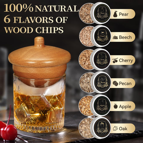 G GOOD GAIN oak wood chips create smooth, elegant smoke for cocktails.