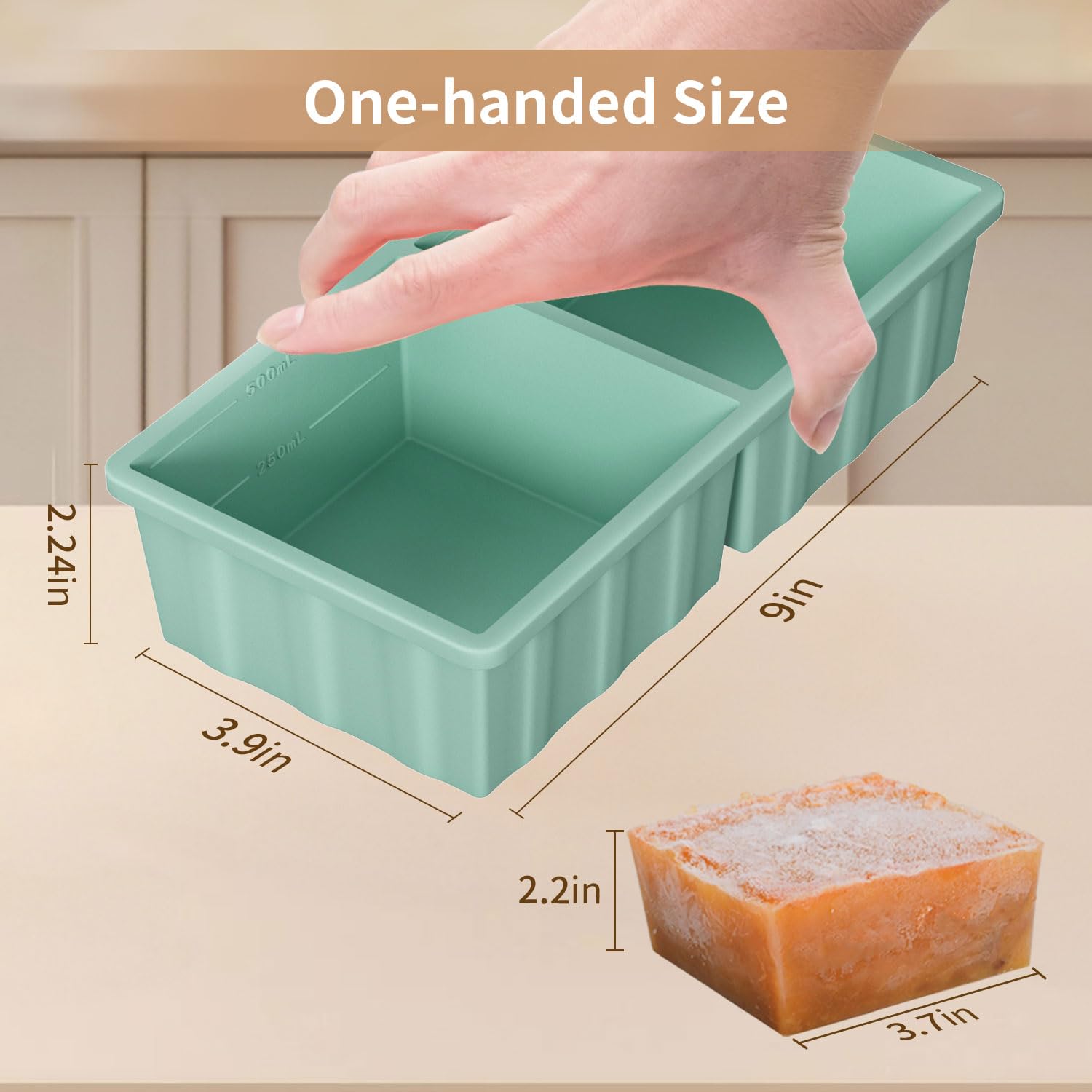 GGOW easy-release tray for quick pop-out of frozen cubes.