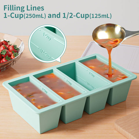 Nestable design helps save freezer space when not in use.
