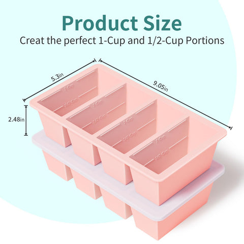 GGOW silicone freezer tray with lid on keeps contents secure during storage