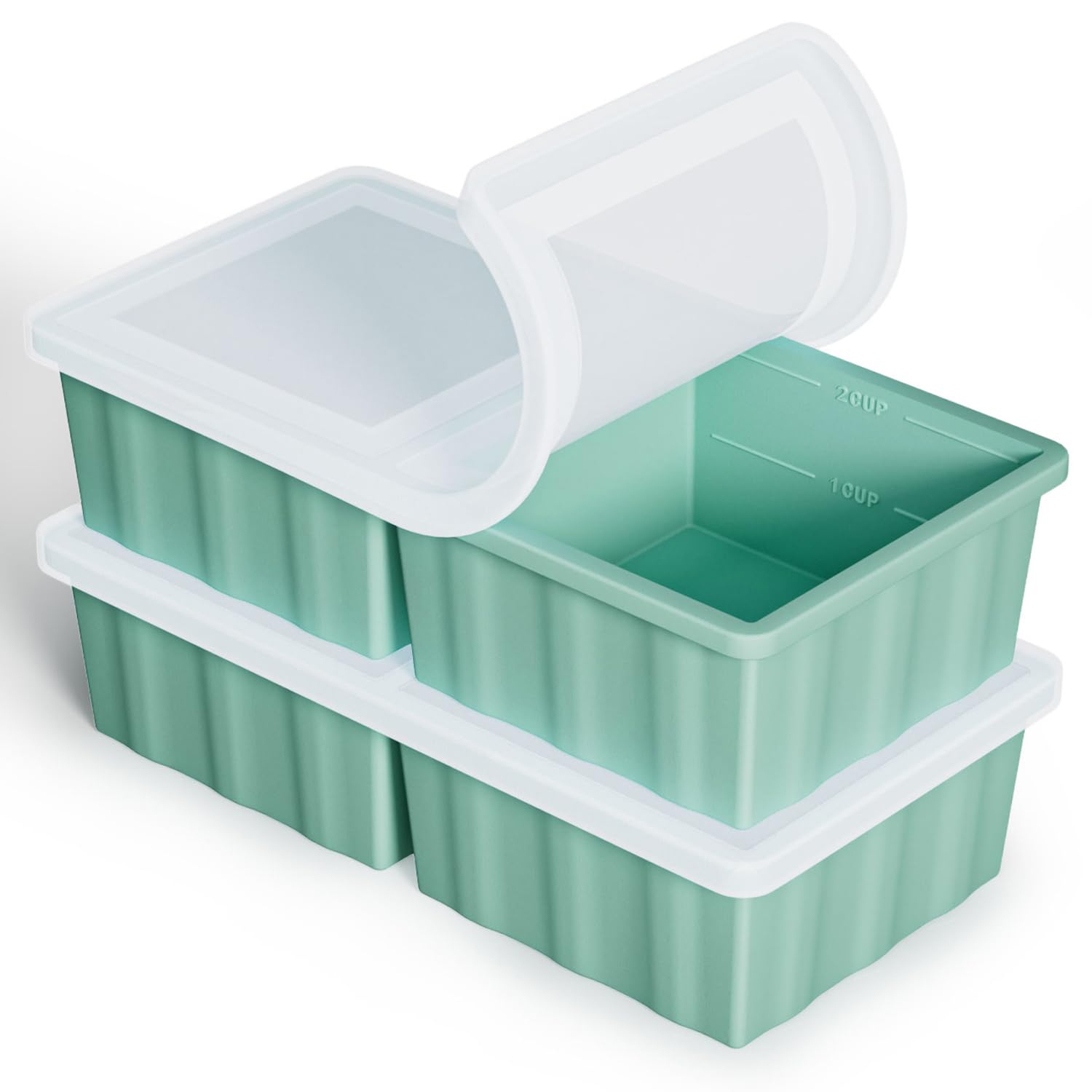 GGOW silicone freezer tray for 1–2 cup soup portions, perfect for meal prep.