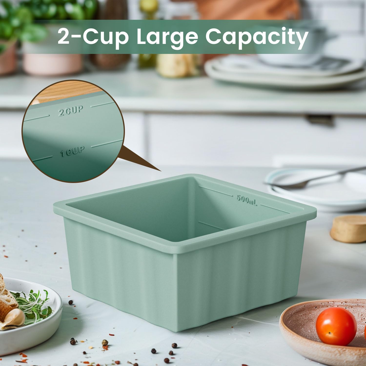 Versatile use for freezing broths, sauces, leftovers, and large ice cubes.