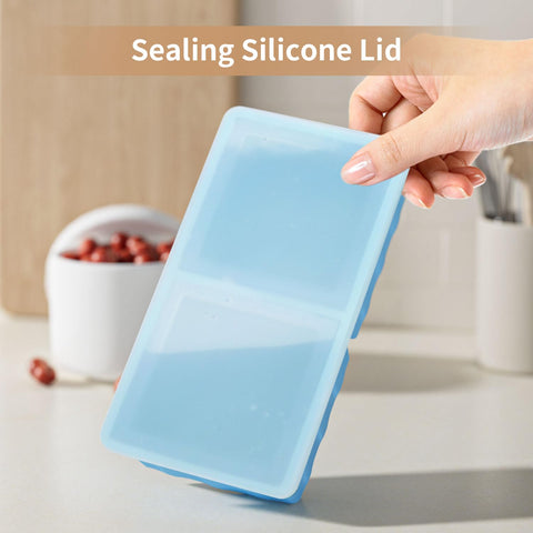 GGOW 2-cup trays with lids provide measured portions for soups, sauces, and leftovers.