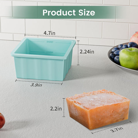 GGOW silicone surface for easy release of soup cubes with minimal effort.
