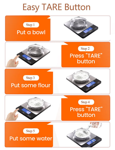 GGQ Food Scale non-slip rubber feet keep it stable