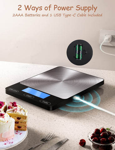 GGQ Food Scale tare function enables quick net weight calculations