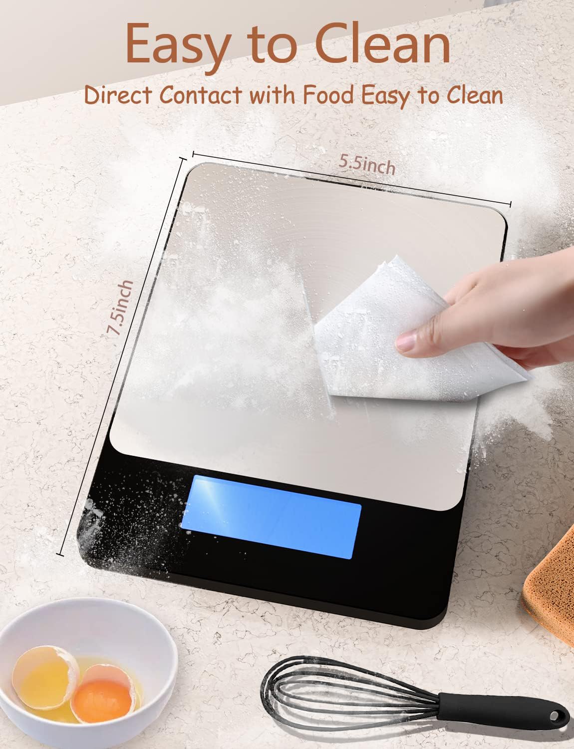 GGQ Food Scale waterproof glass panel for spill-resistant use