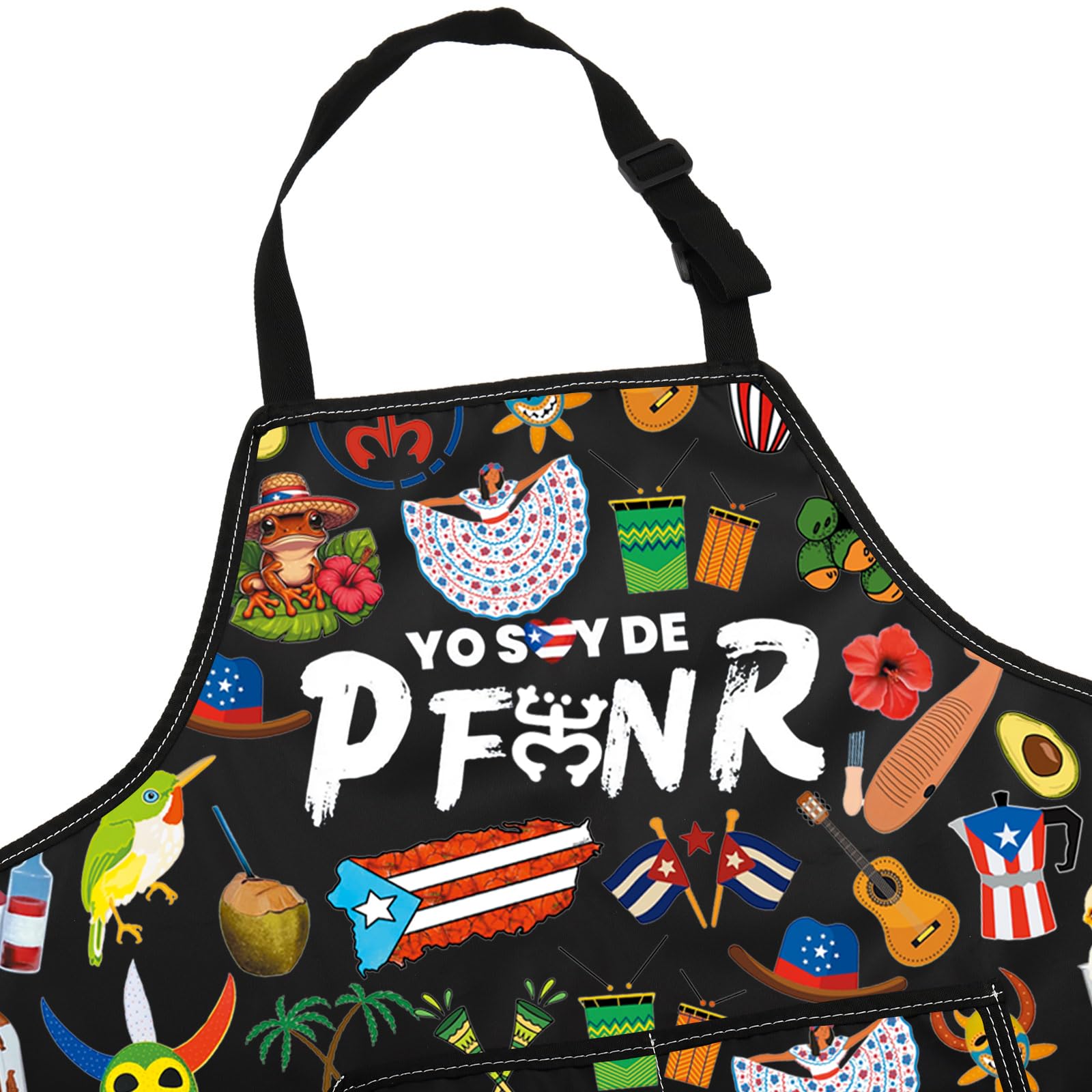 G2TUP Puerto Rico cooking apron is versatile for barbecue, cooking, and more.