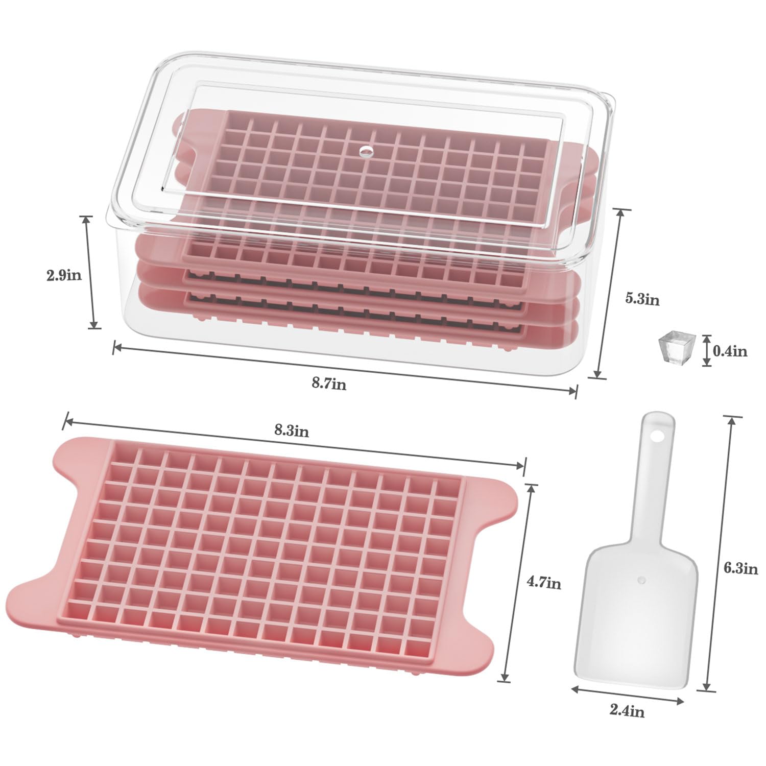 GGUW freezer bin showing organized ice storage for later drinks.