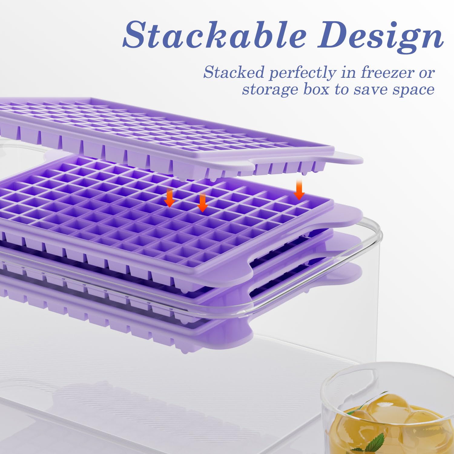 GGUW freezer storage bin keeps ice organized and accessible