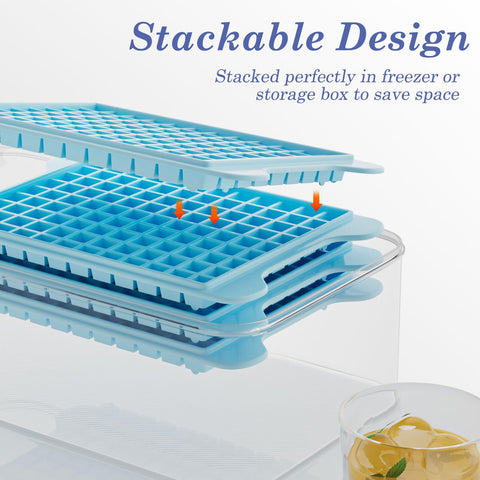 GGUW ice tray releasing small nugget cubes in action.