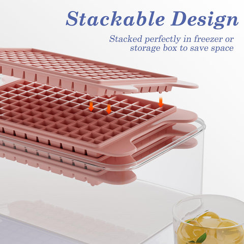GGUW mini ice cubes tray producing 108 cubes for chilled beverages.