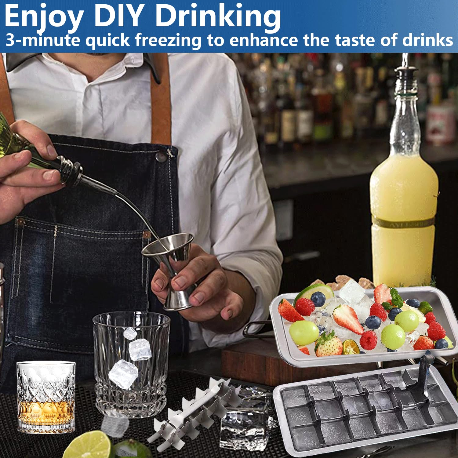 GHAHILI multi-use ice tray for vanilla cubes, sauces, and more.
