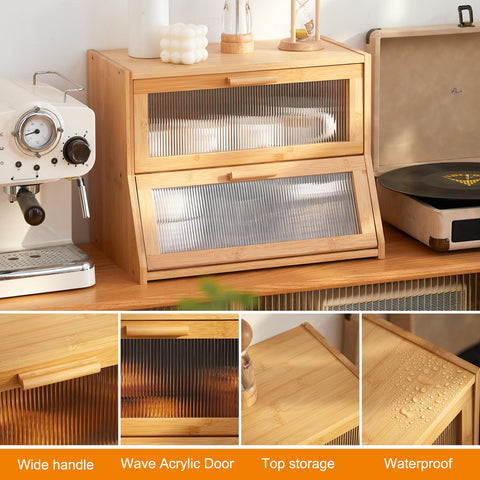GHWIE acrylic wavy door panel adds hazy color accents.