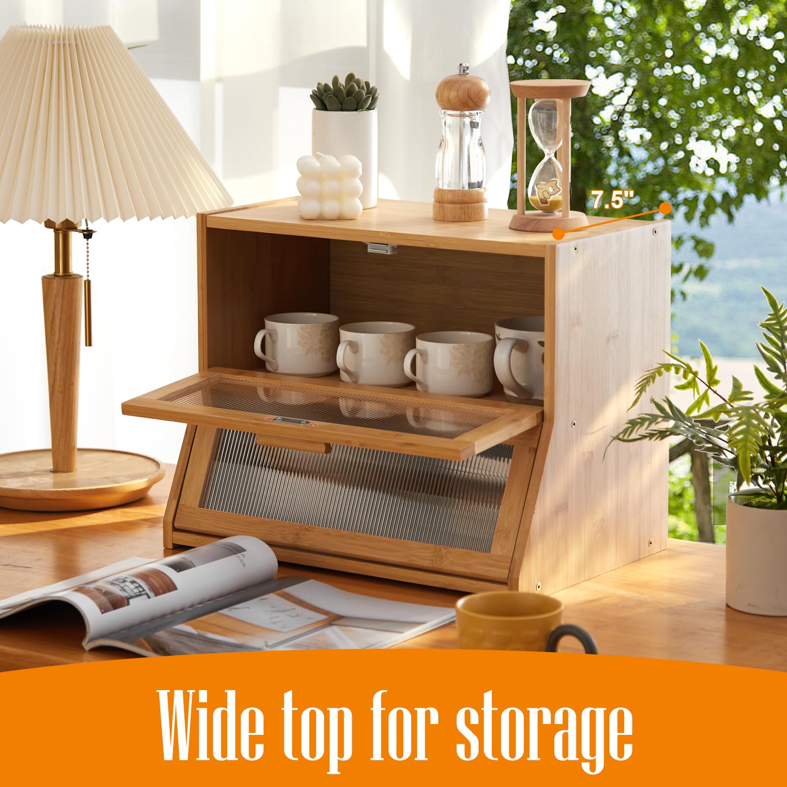 GHWIE natural bamboo finish adds warm, minimal aesthetic to kitchen.