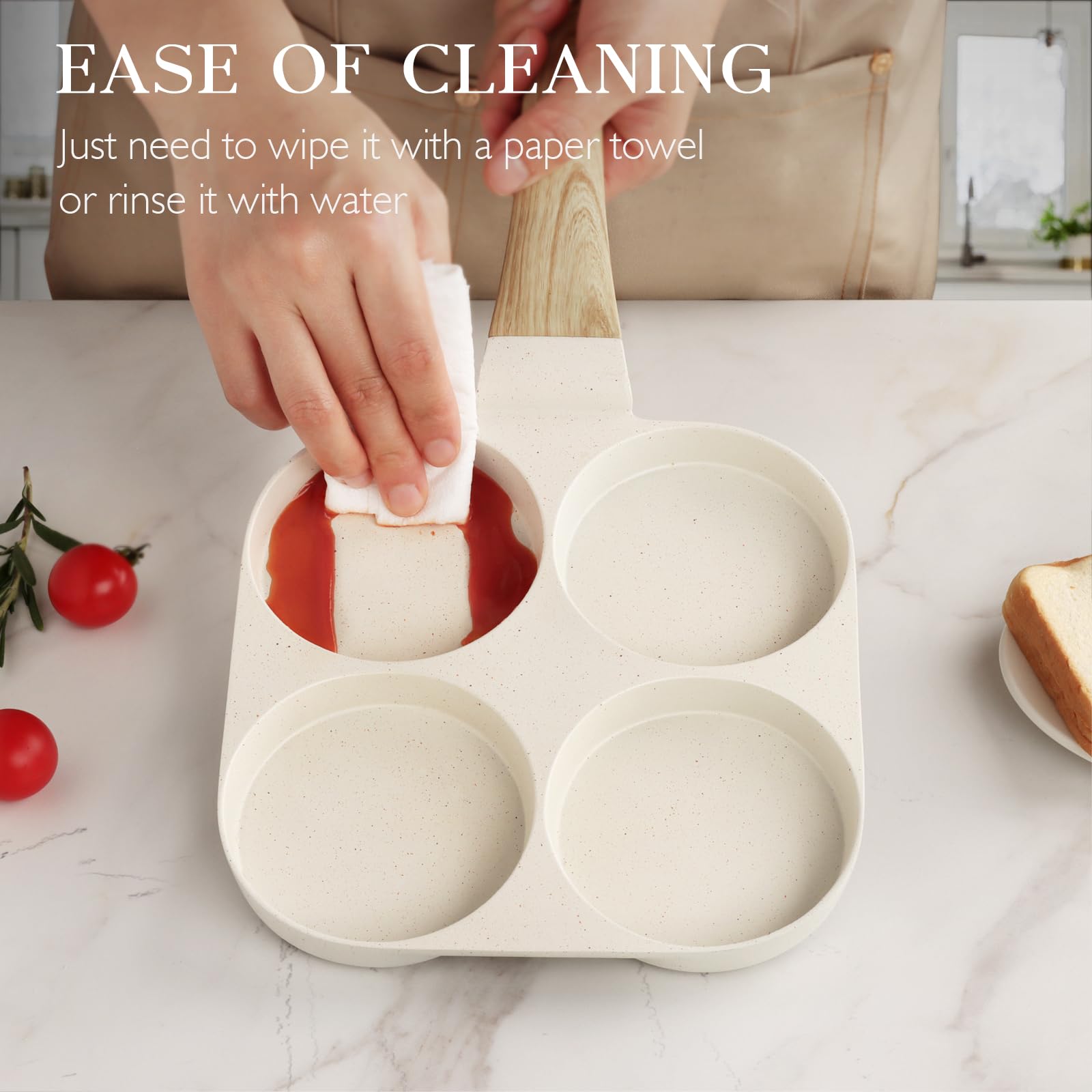 GiPP interior cast aluminum surface simplifies cleaning after cooking.