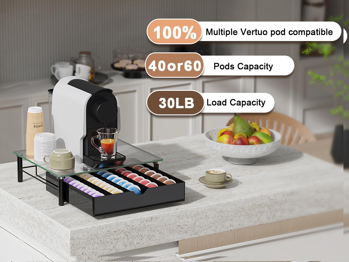Gianotter space-saving organizer keeps pods accessible and tidy