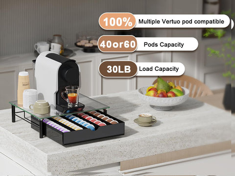 Gianotter space-saving organizer keeps pods accessible and tidy