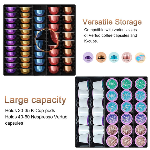 Gianotter universal slots accommodate Vertuo and K-Cup pods neatly