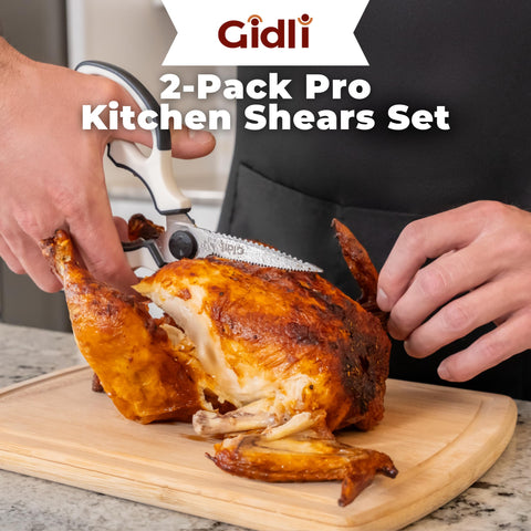 Gidli five blade herb scissors slicing basil parsley and cilantro quickly
