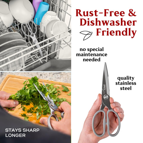 Gidli Premium Kitchen Scissors fish scaler for fast seafood prep.