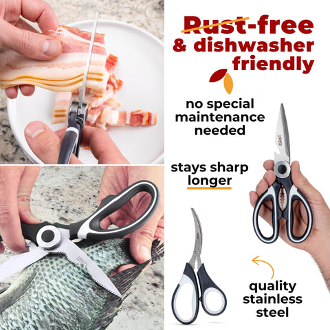 Gidli seafood scissors included for effortless shelling and peeling.
