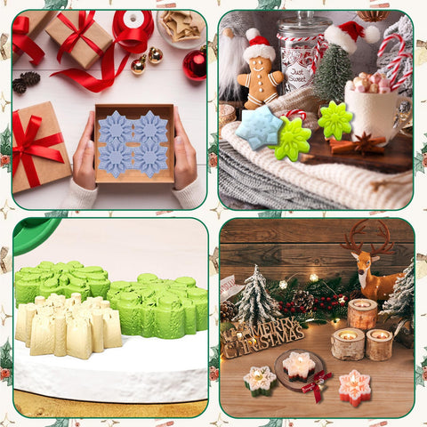 Gieehiol Christmas baking molds with snowflake design for festive treats