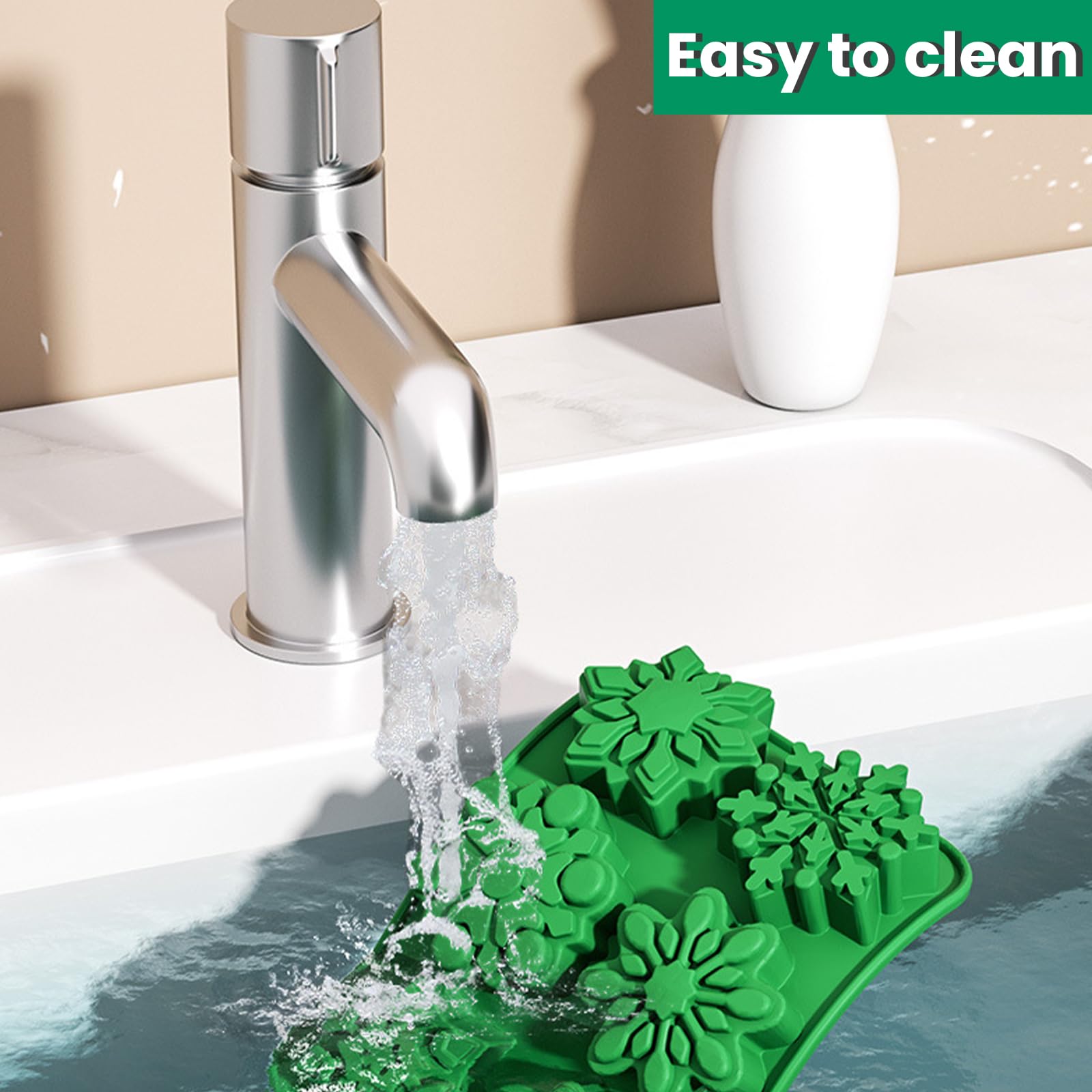 Gieehiol snowflake molds ideal for cakes and muffins with easy release
