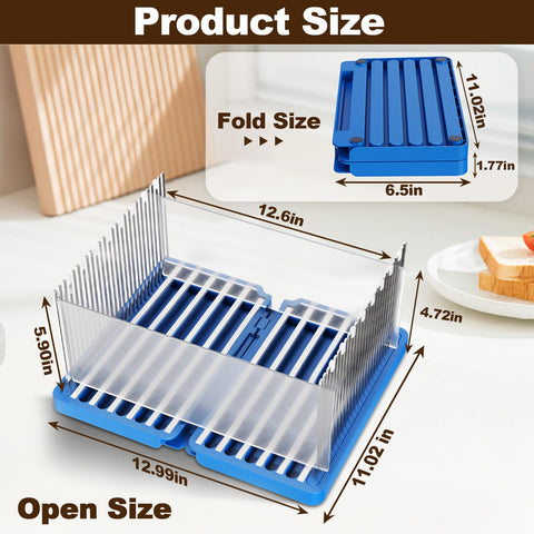 Gifhomfix adjustable slicer demonstrates 12.2 inch loaf capacity.