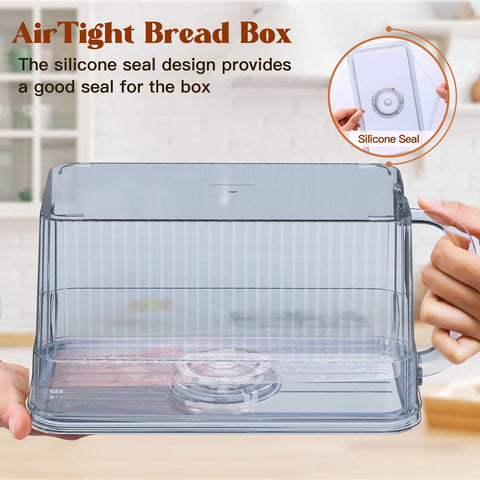 Gifhomfix bread box dimensions 10.8x6.1x6.1 inches fit loaves.