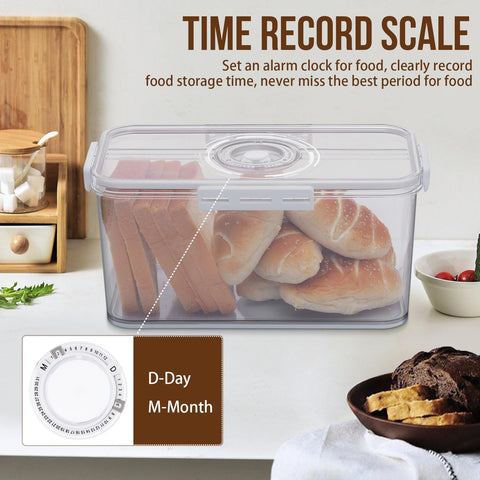 Gifhomfix bread box silicone seal ensures secure, airtight storage.