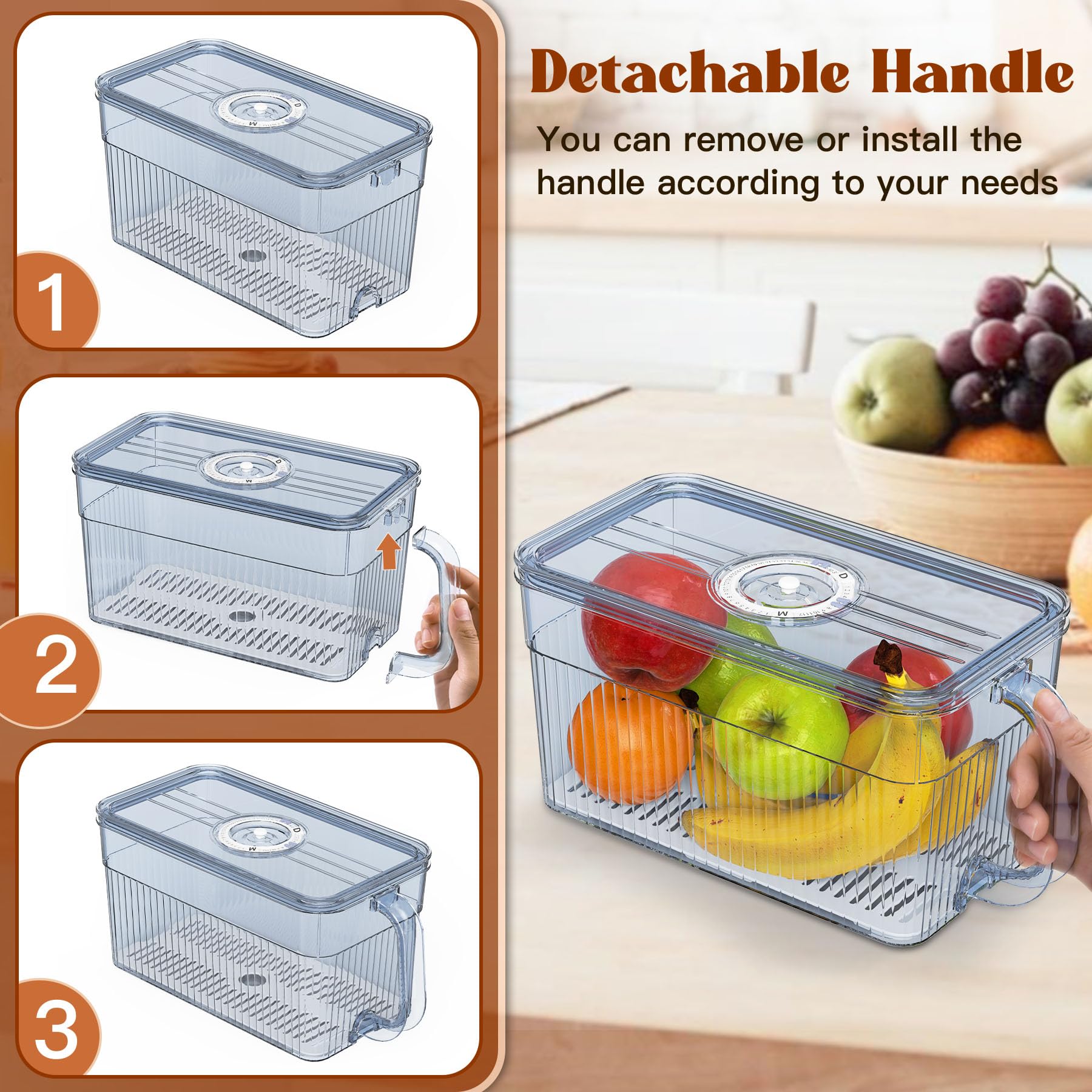 Gifhomfix bread box time dial helps track storage time at a glance.