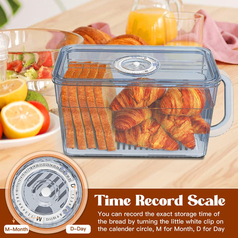 Gifhomfix bread box wide opening for easy access and loading.