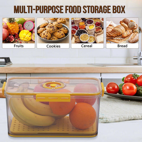 Gifhomfix bread box yellow color on display enhances organization.