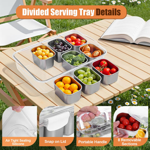 Gifhomfix Snackle Box interior compartments close-up for precise food separation.