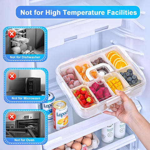 Gifhomfix stackable travel snack container fits compact fridge shelves.