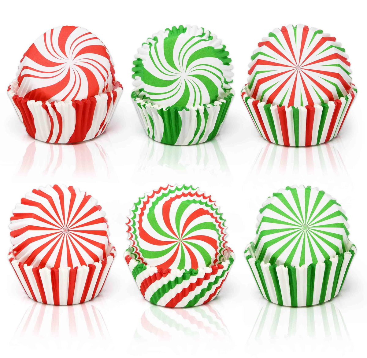 Gift Boutique Christmas cupcake liners pack with six designs for festive cupcake presentation.