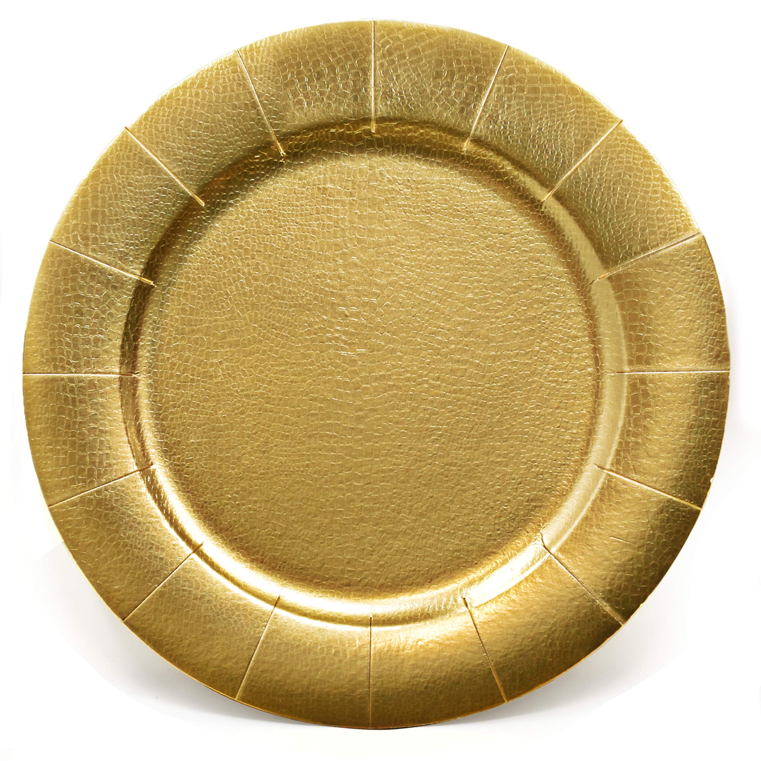 Gift Boutique gold charger plate, 13-inch, elegant foundation for salads and main courses.