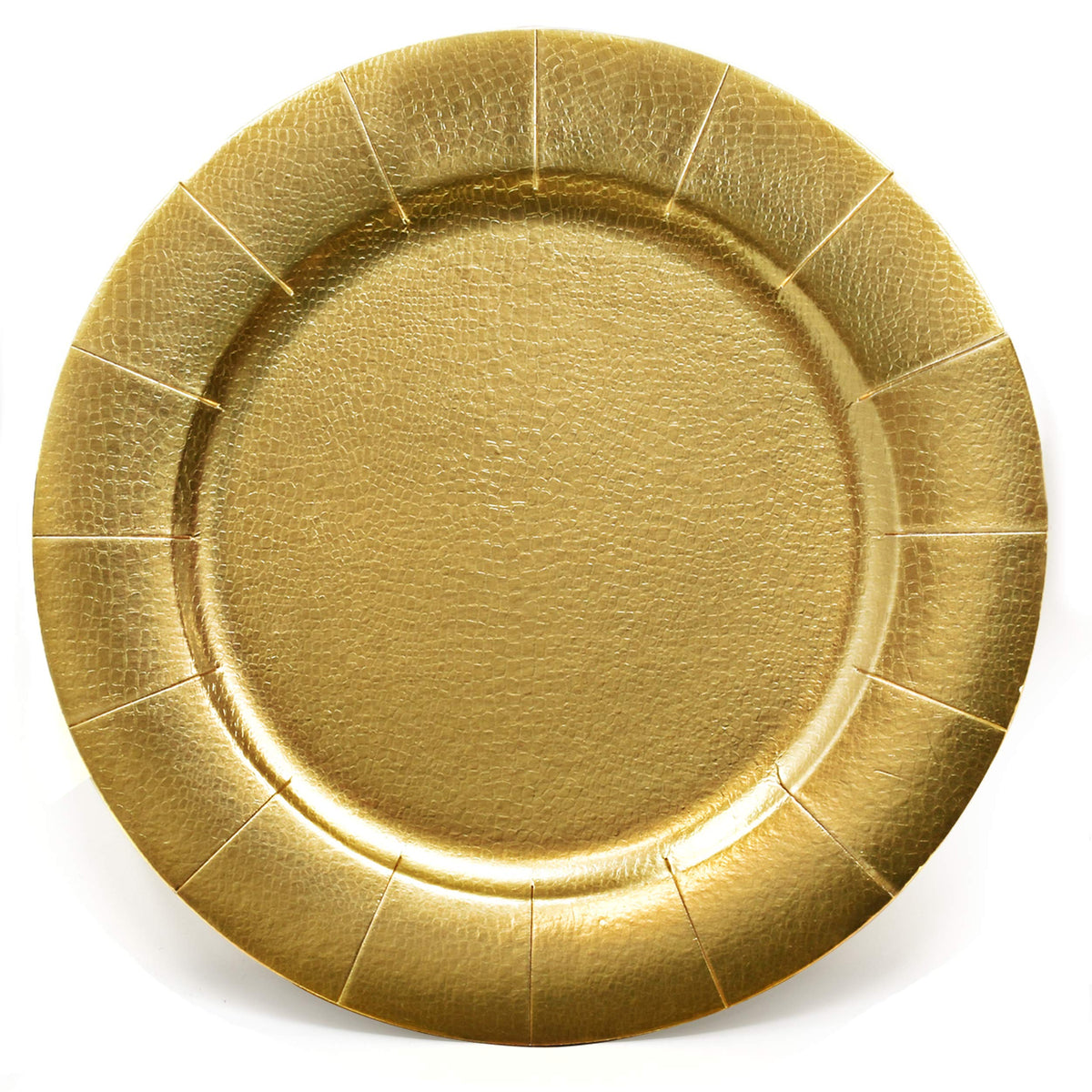Gift Boutique gold charger plate, 13-inch, elegant foundation for salads and main courses.