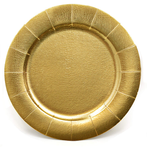 Gift Boutique gold charger plate, 13-inch, elegant foundation for salads and main courses.