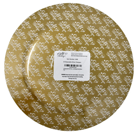 Gift Boutique not microwave or dishwasher safe charger plate.